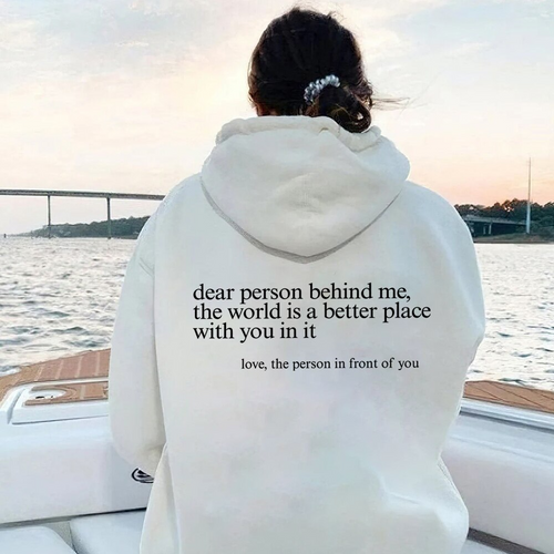Stilla | Hoodie med Ryg-Udtalelse
