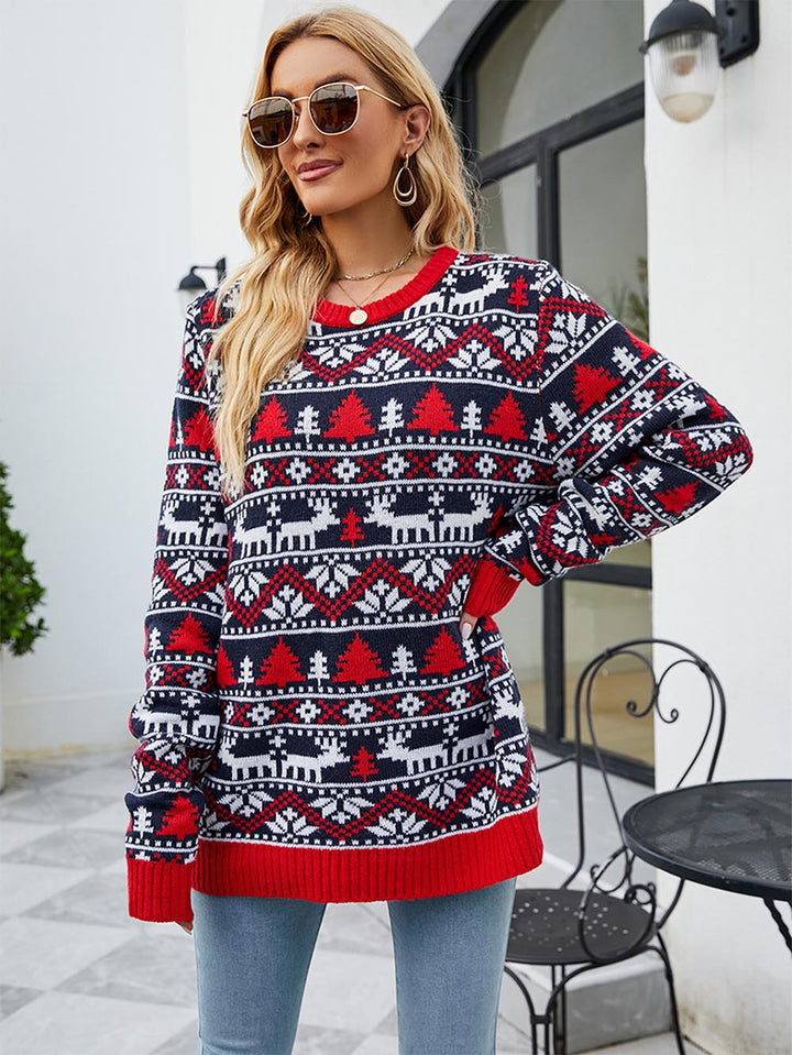 Stilla | Overdimensioneret Jule Sweater i Rensdyr Form til Damer