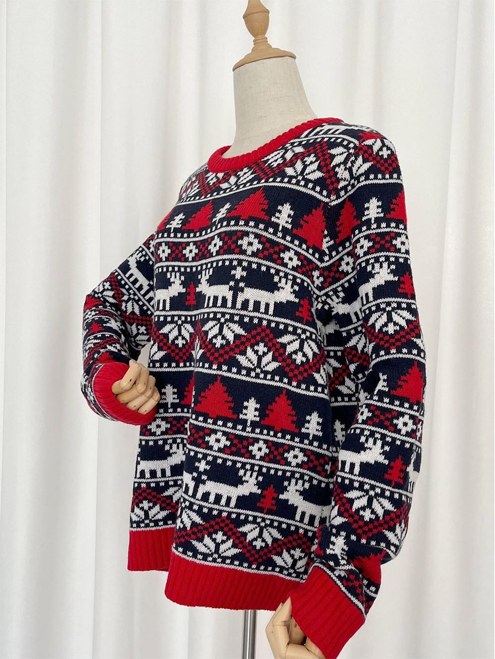 Stilla | Overdimensioneret Jule Sweater i Rensdyr Form til Damer