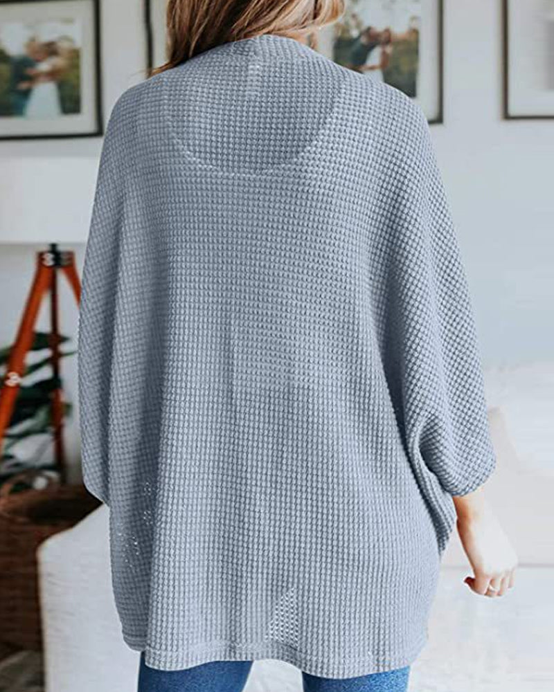 Stilla | Vaffelstrik-Cardigan