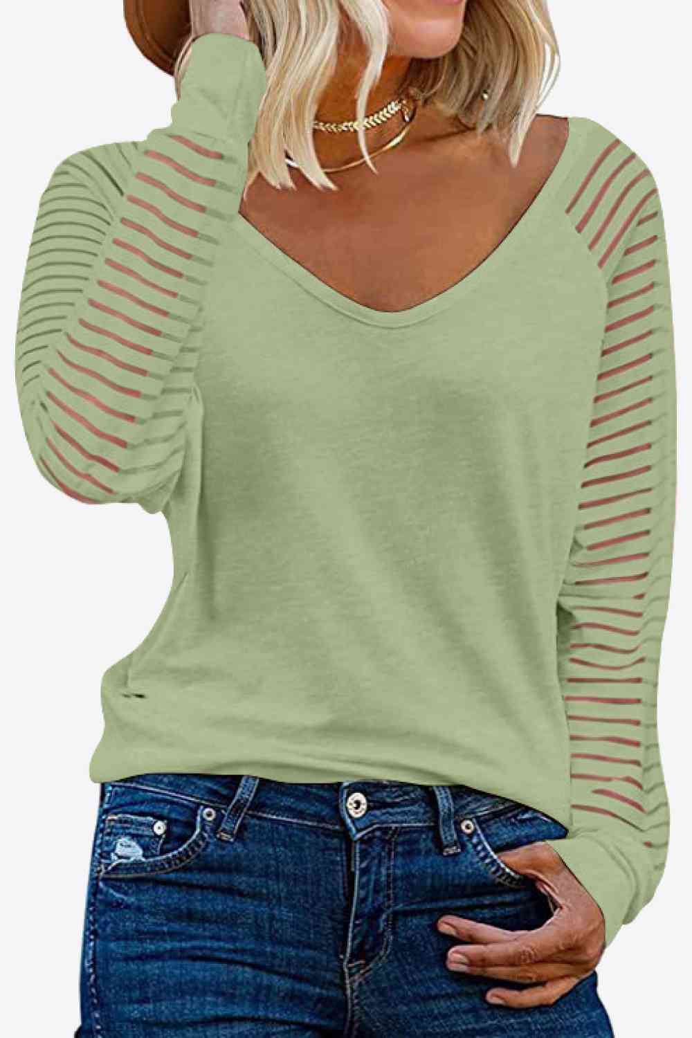 Stilla | Neck Lang Raglan Ærme Top