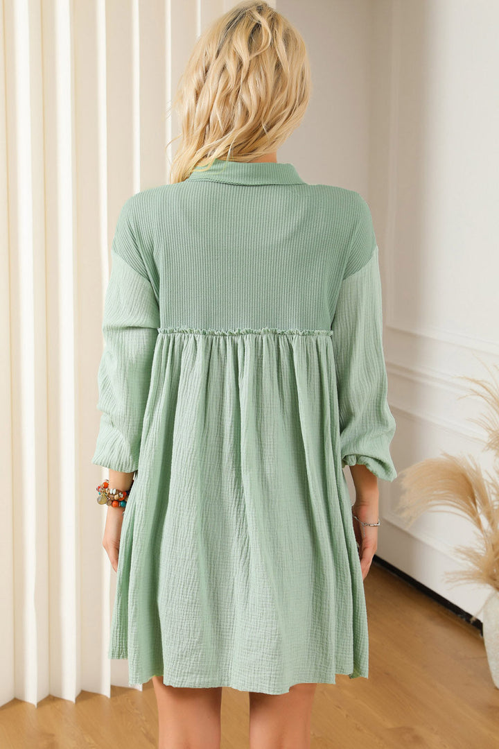 Stilla | Kravehals Dropped Shoulder Mini Kjole