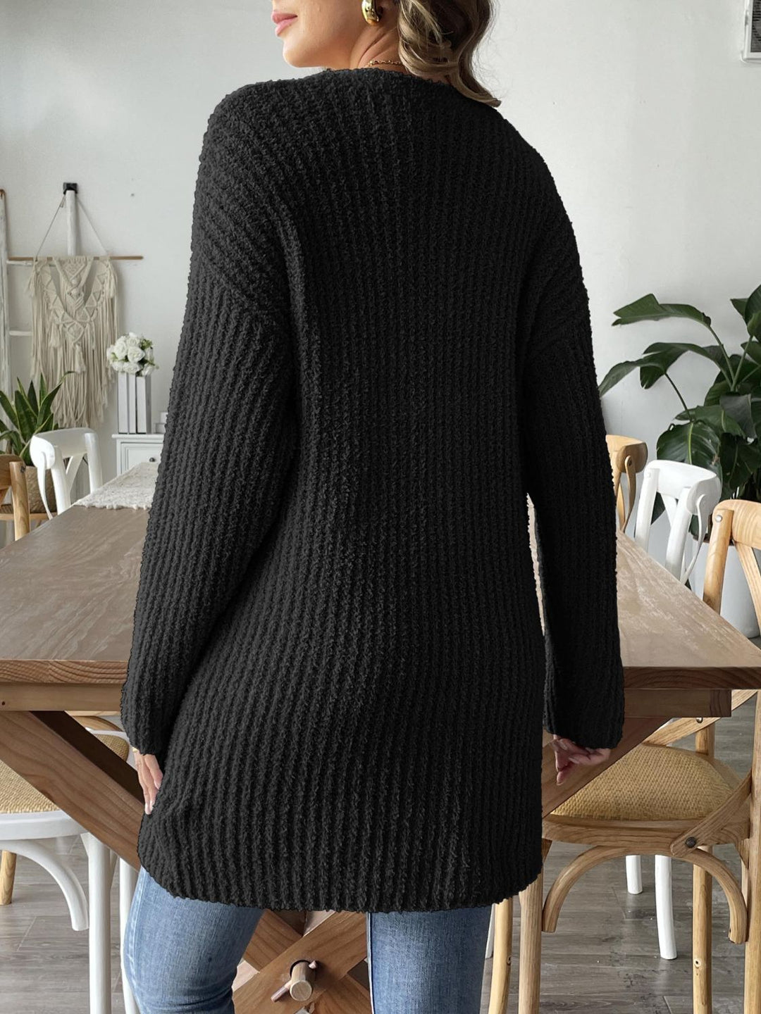 Stilla | Åben Strikjakke med Blødt Materiale til Behageligt Look