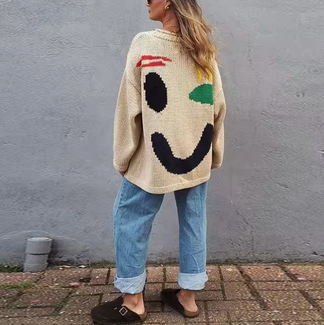 Stilla | Komfortabel Oversize Bomuldsstrik Sweater