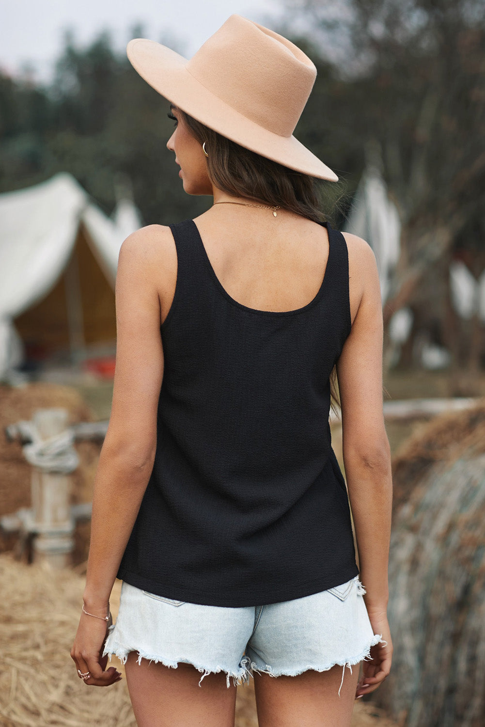 Stilla | Struktureret Cotton Tank Top