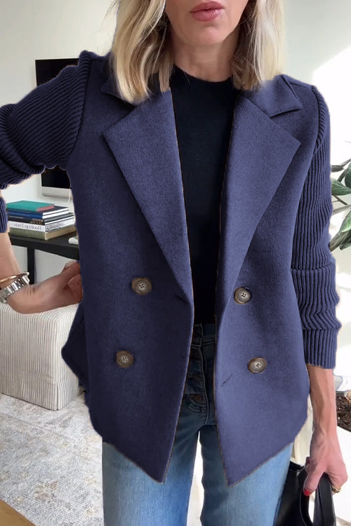Stilla | Elegant blazer med strikærmer