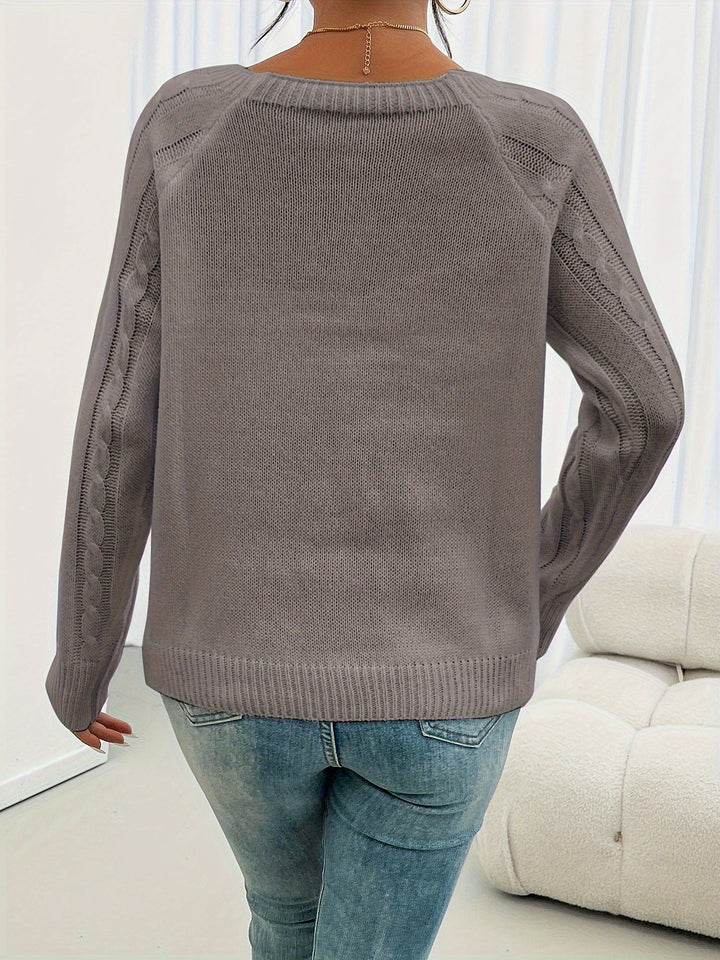 Stilla | Casual Pullover Top med Rundhalsudskæring