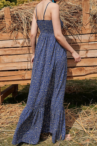 Stilla | Floral Spaghetti Strop Maxi Kjole
