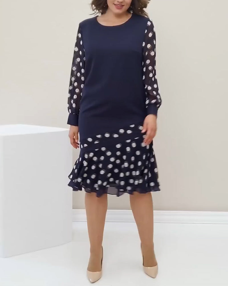 Stilla | Rundhals Lange ærmer Polka Dot