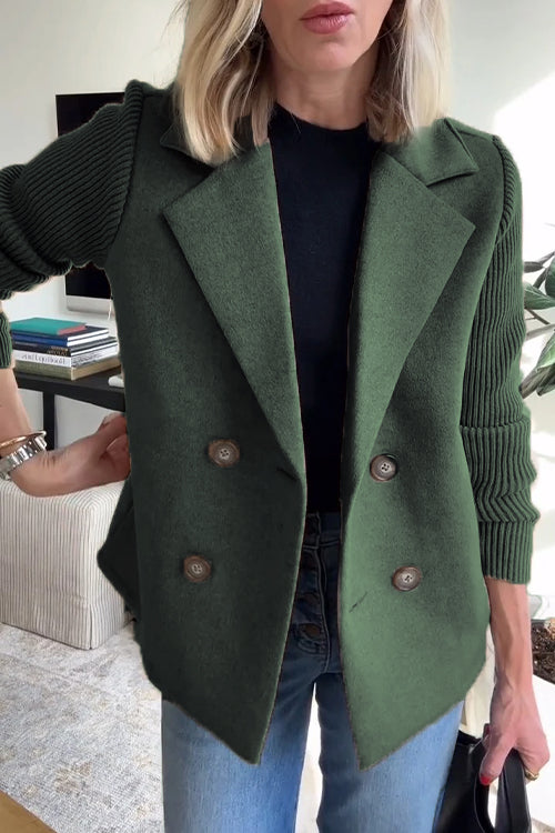 Stilla | Elegant blazer med strikærmer