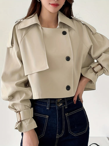 Stilla | Elegant Trenchcoat Med Dobbelt Knapliste Til Damer