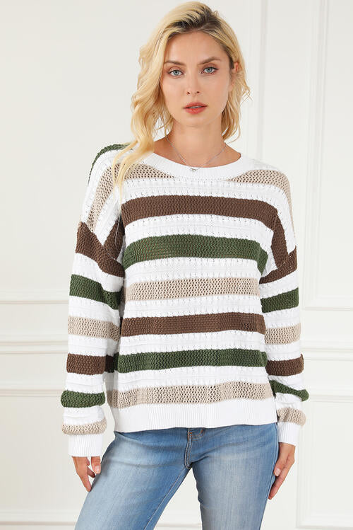 Stilla | Åbenhæftet Dropped Shoulder Sweater