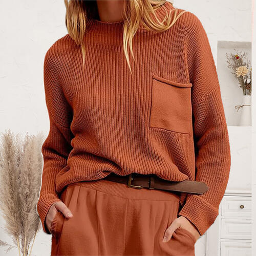 Stilla | Drop Shoulder Sweater Med Lomme