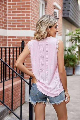 Stilla | Blondekant V-hals Tank