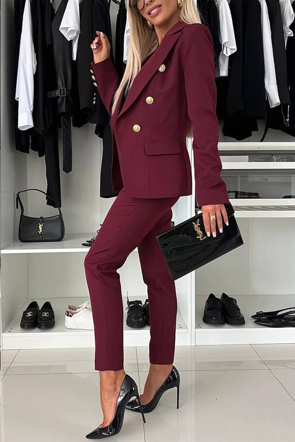 Stilla | Blazer Føl Selvtilliden Med Lange Ærmer, Revers Og Metalknapper
