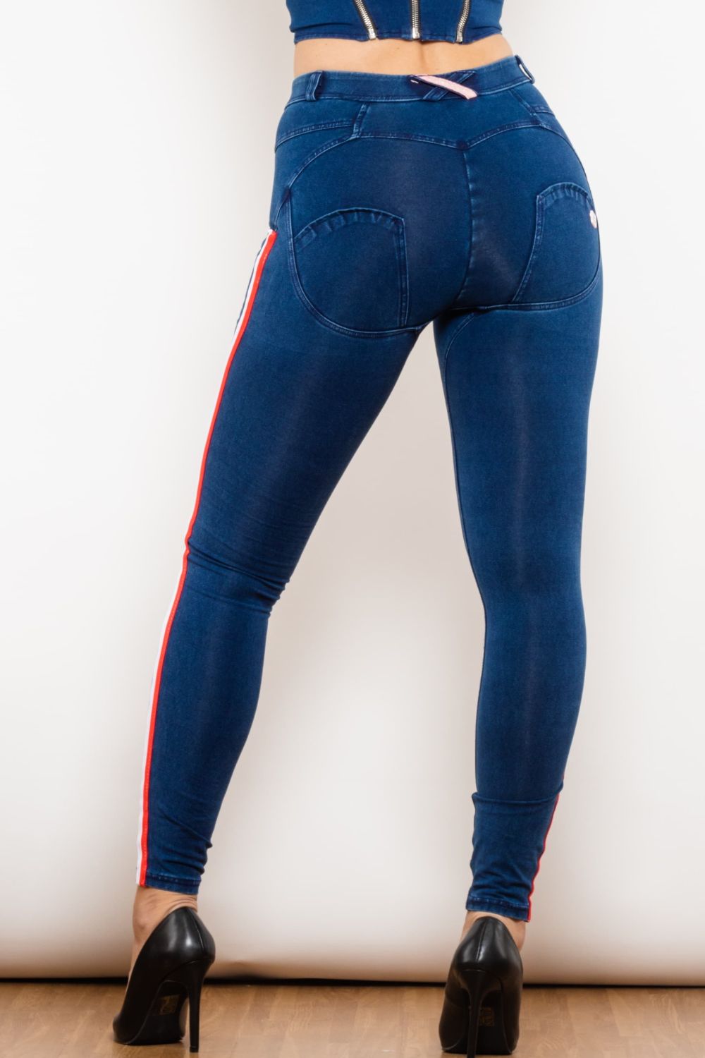 Stilla | Stripe Skinny Jeans