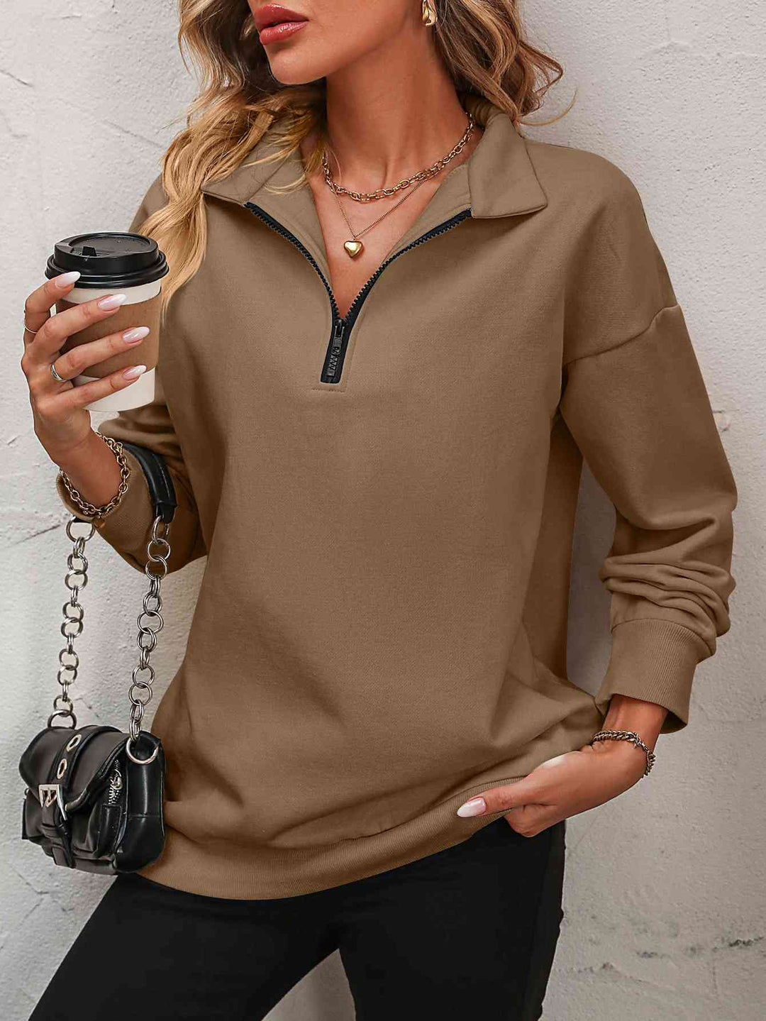 Stilla | op Droppet Skulder Sweatshirt