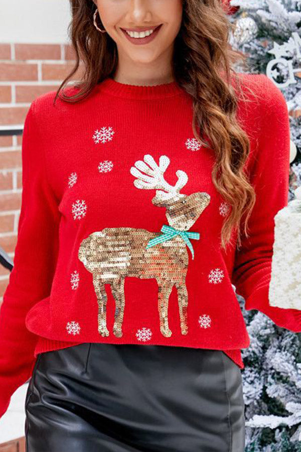 Stilla | Sød julestrikpullover med rævbroderi