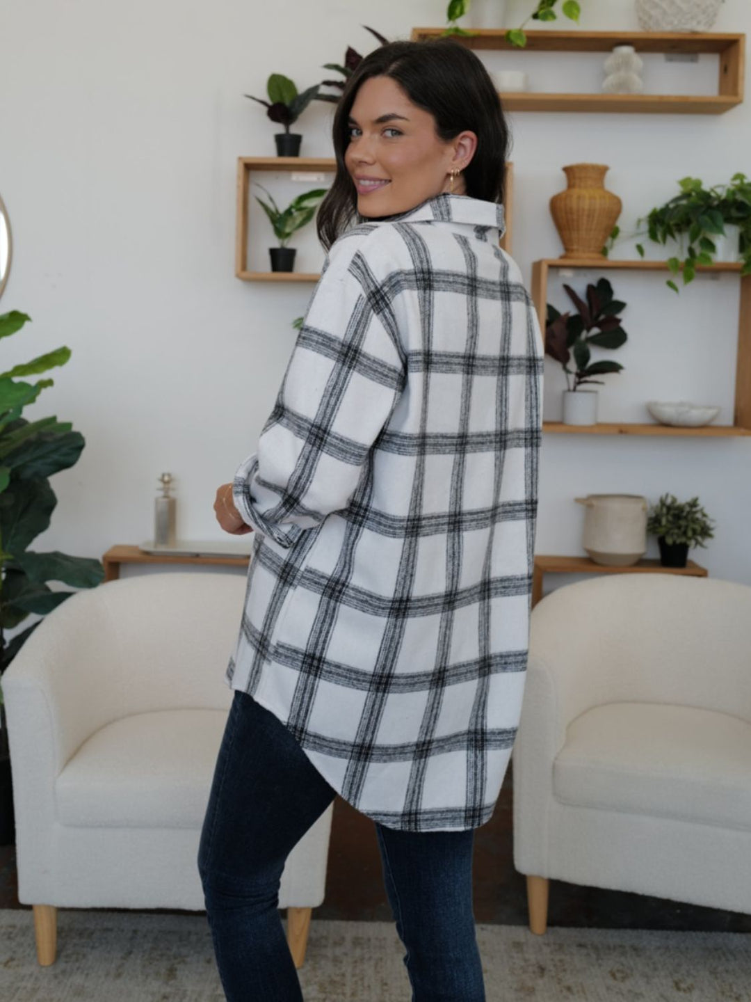 Stilla | Plaid Krave Langærmet Shacket