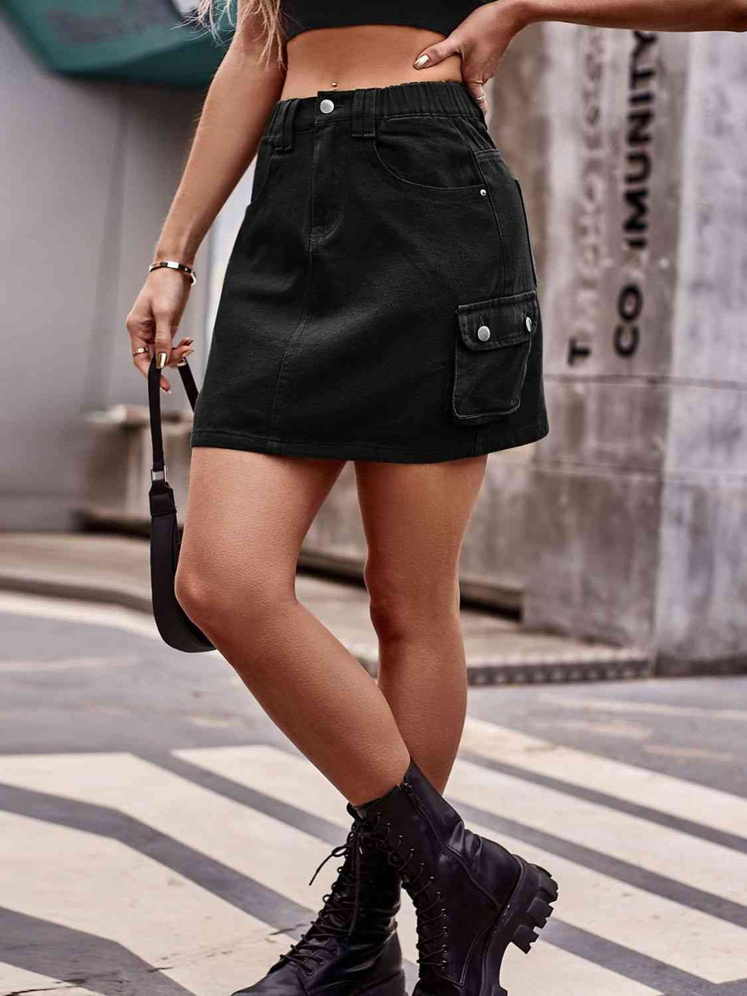Stilla | Mini Skirt Med Lommer