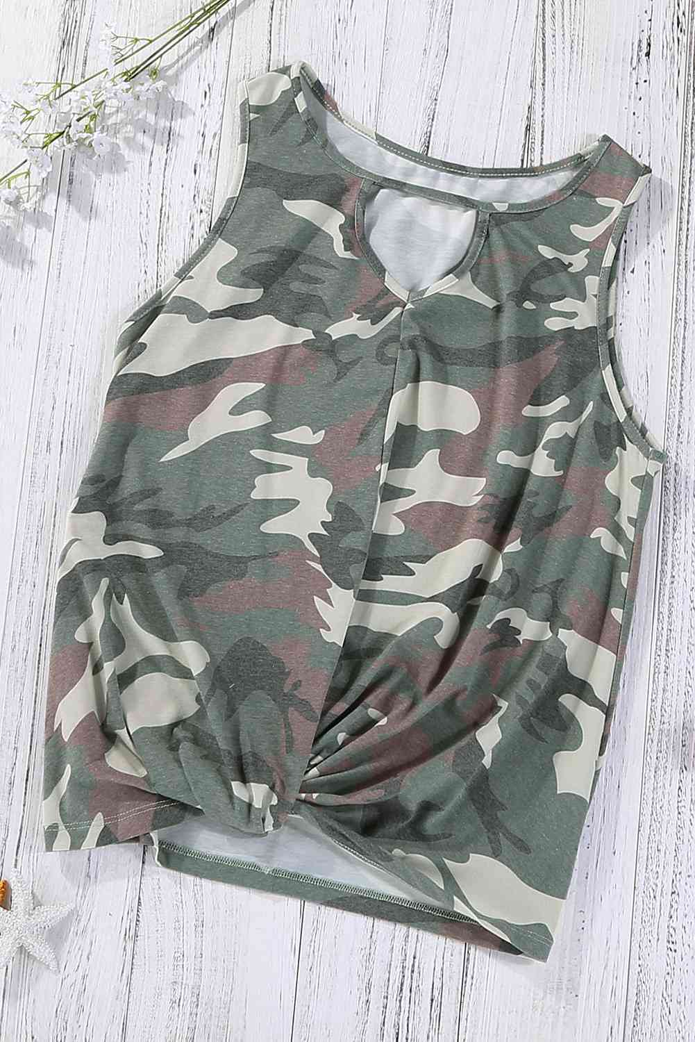 Stilla | Print Udsnit Kant Detalje Tank