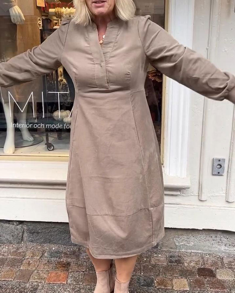 Stilla | Retro kjole med lange ærmer
