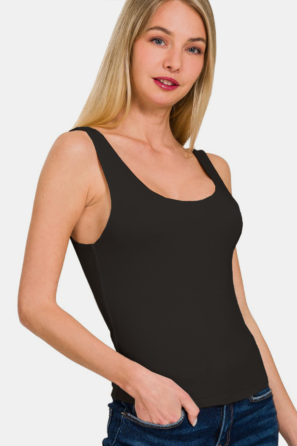 Stilla | Dobbel lag rund hals tank