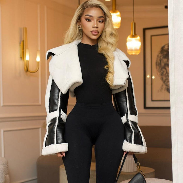 Stilla | Shearling Cropped Jacket til Damer