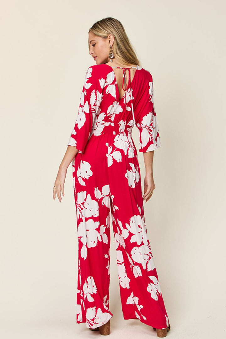 Stilla | Tag Full Size Trykt Bånd Bag Bred Ben Jumpsuit