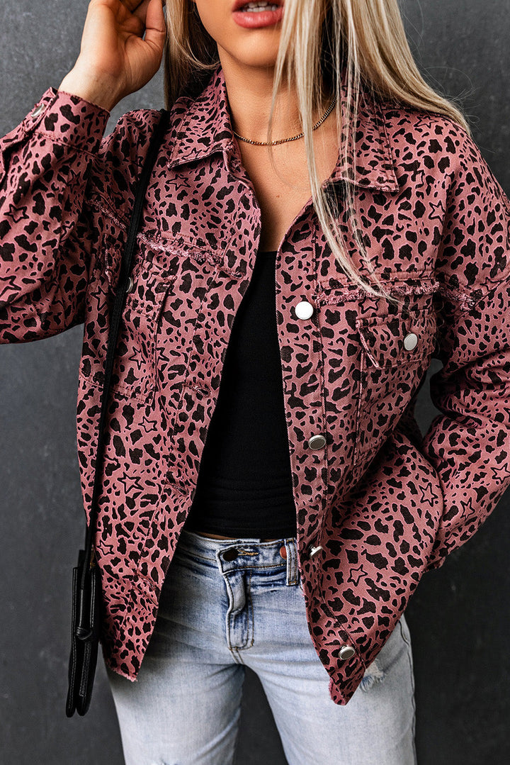 Stilla | Raw Hem Knapper Op Denim Jakke