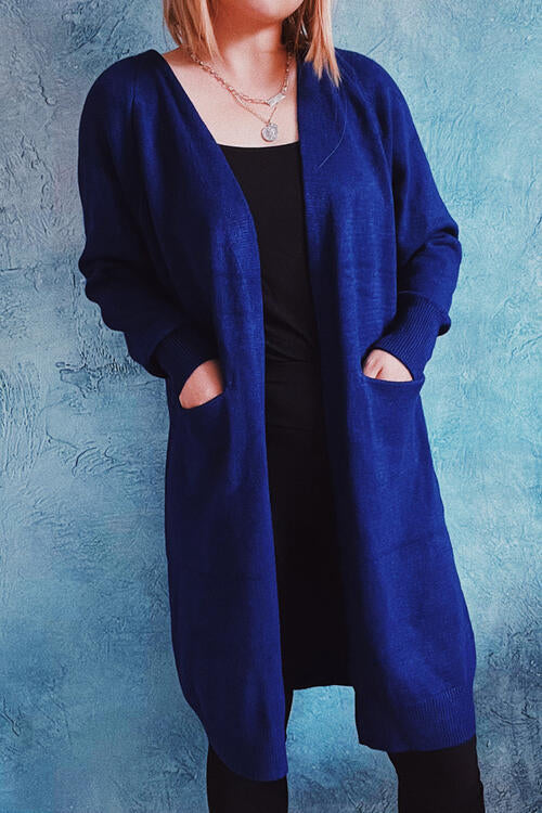 Stilla | Front Longline Cardigan Med Lommer