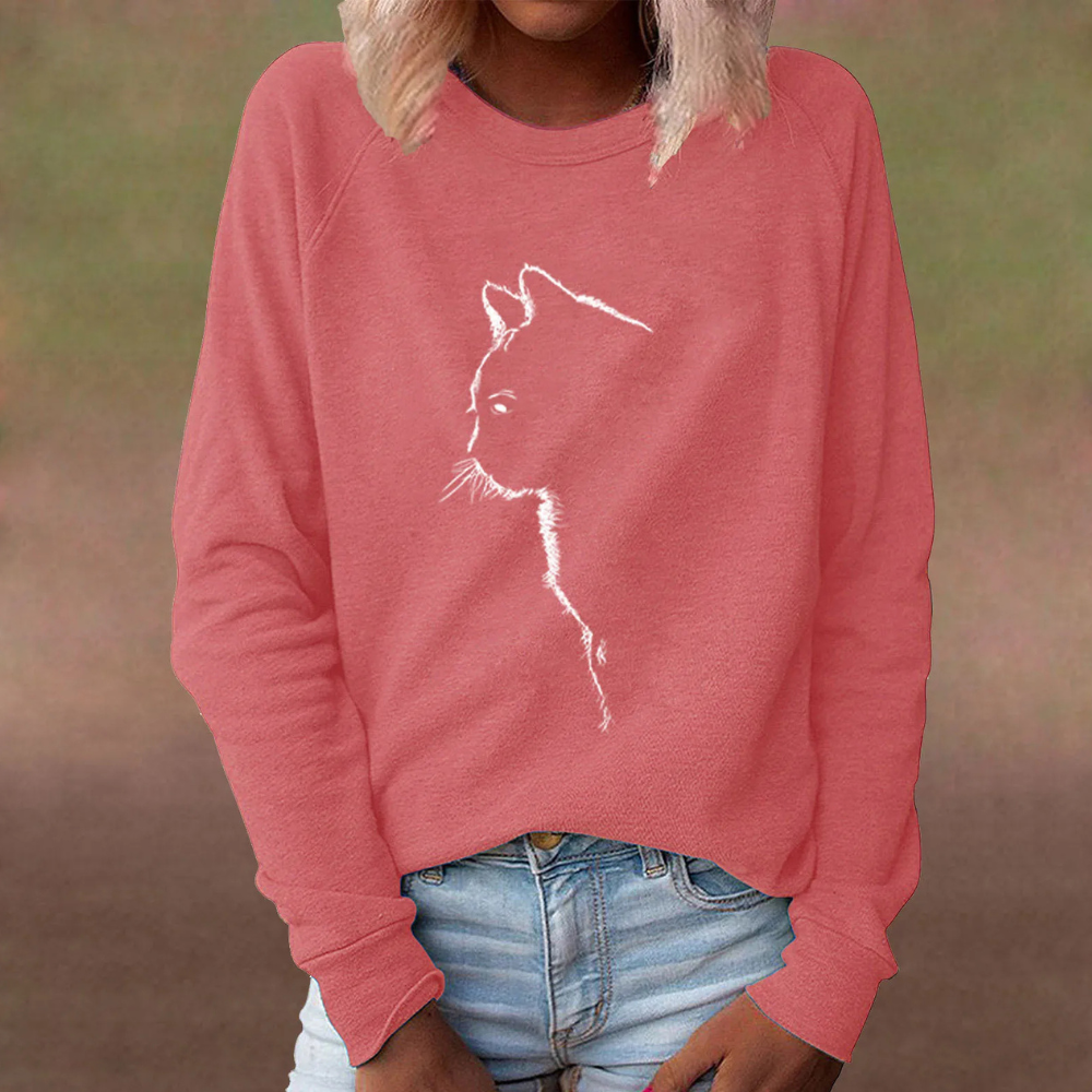 Stilla | Komfortabel Sweater med Kattedesign til Damer