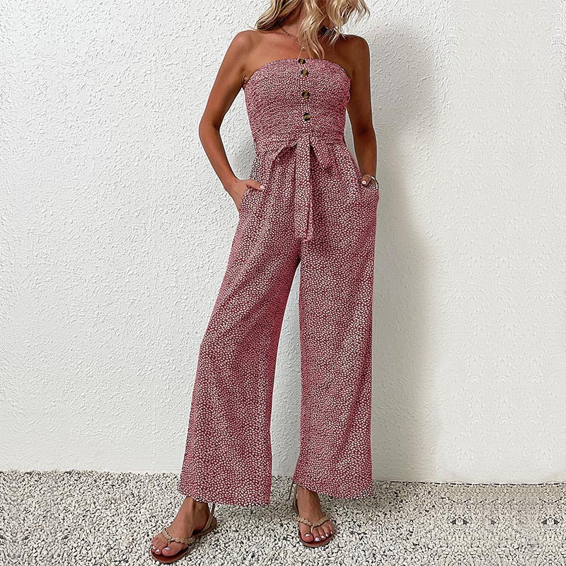 Stilla | Lilla Overall Med Bustier Sløjfe