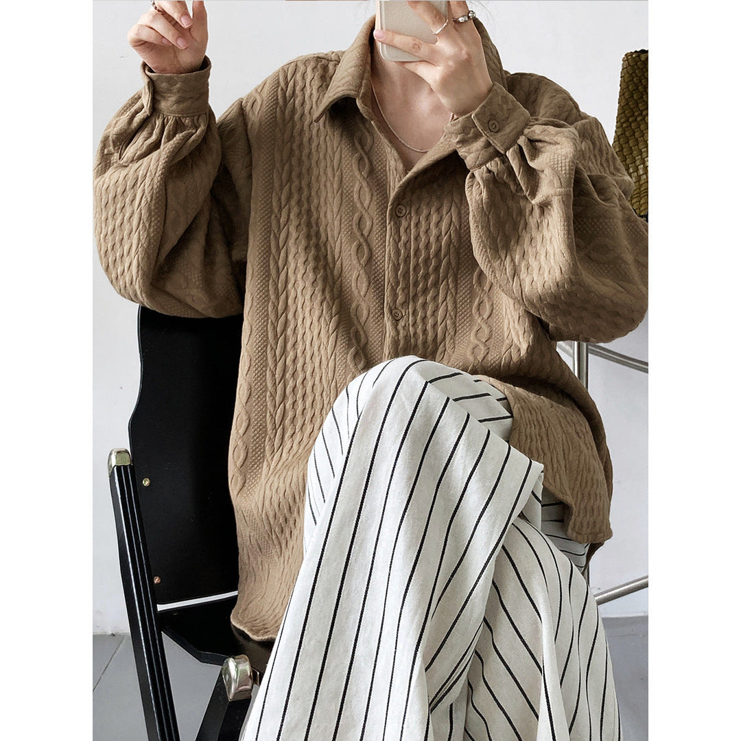Stilla | Oversized Bluse I Netstof Med Broderi