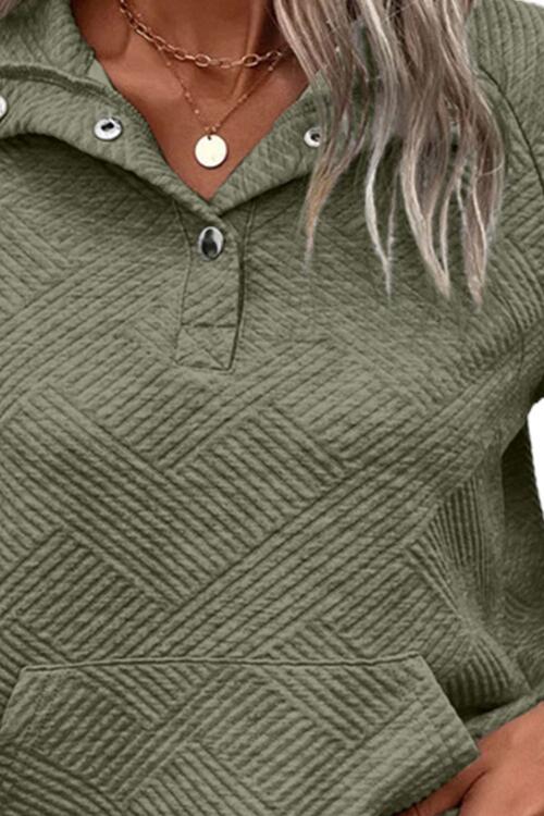 Stilla | Snap Button Langærmet Sweatshirt