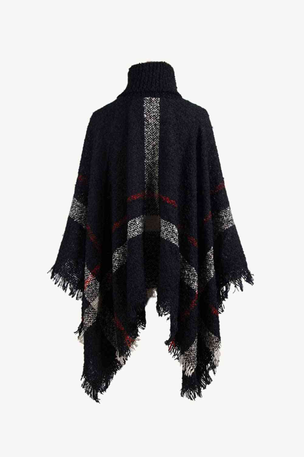 Stilla | Turtleneck Raw Hem Poncho