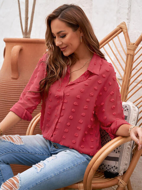 Stilla | Dot Drop Shoulder Skjorte
