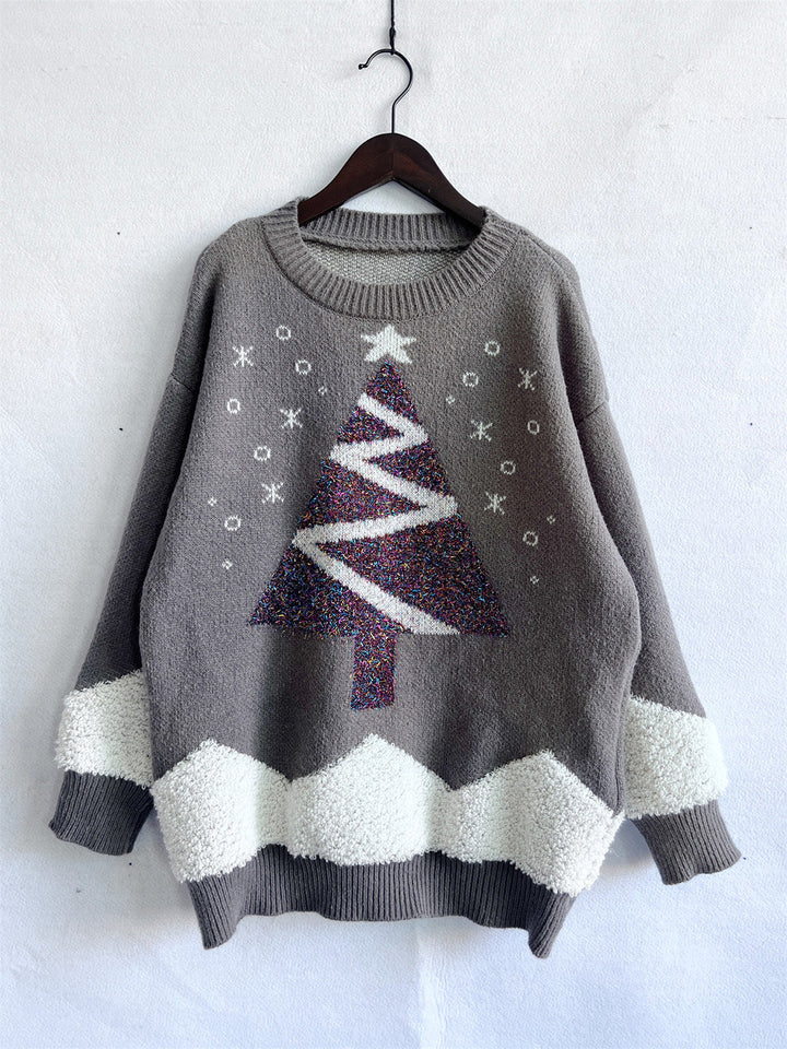 Stilla | Tree Graphic Dropped Shoulder Sweater
