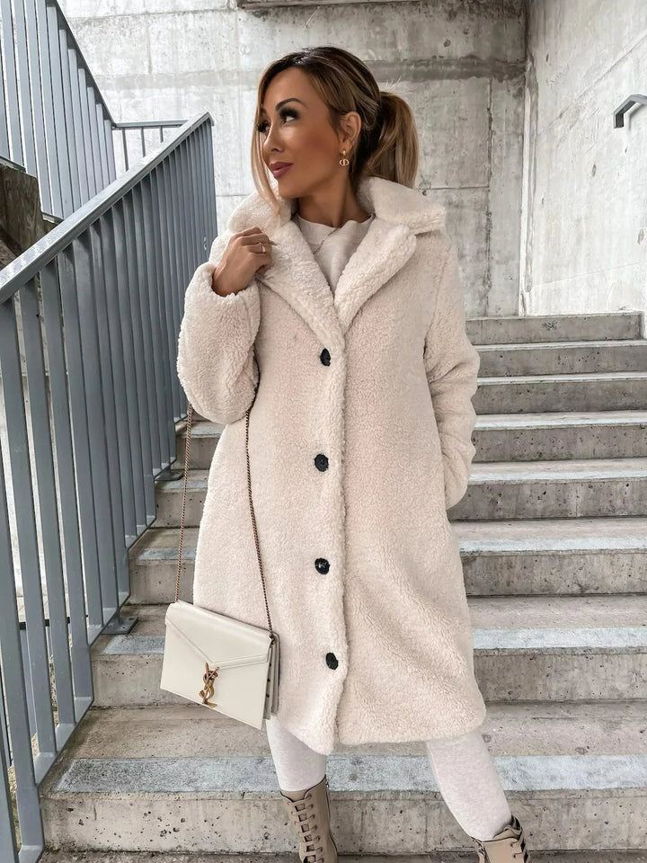 Stilla | Elegant Plysch Trenchcoat