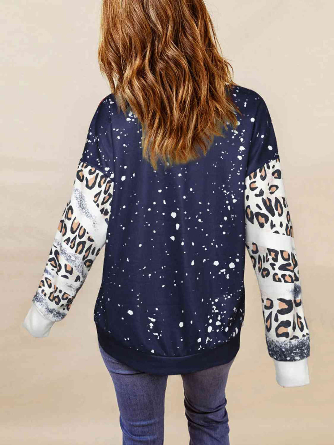 Stilla | Størrelse Grafisk Leopard Sweatshirt
