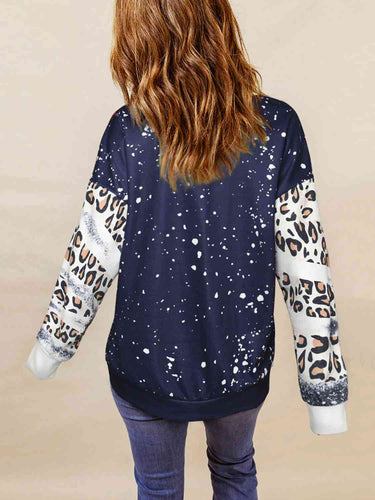 Stilla | Størrelse Grafisk Leopard Sweatshirt