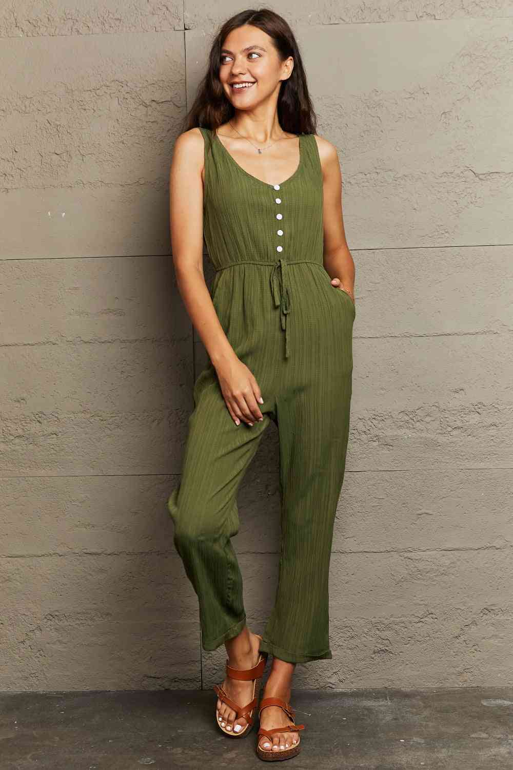 Stilla | Ærmeløs Jumpsuit Med Lommer