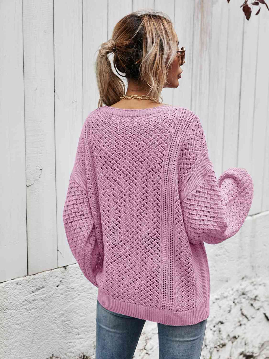 Stilla | Nakke Droppet Skulder Sweater