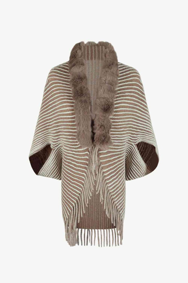 Stilla | Åben Front Frynse Poncho