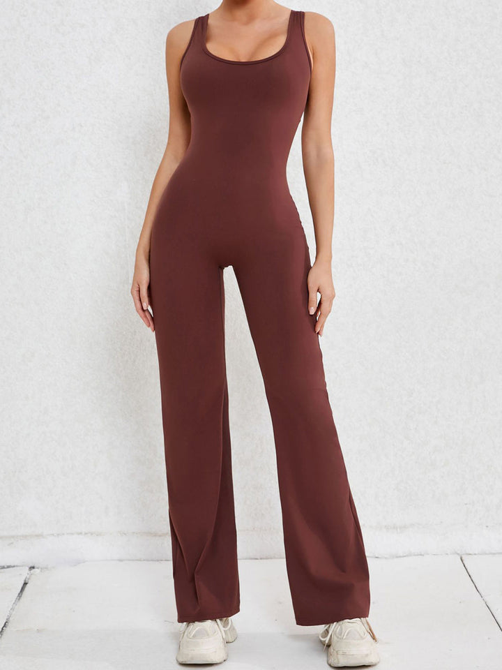 Stilla | Bred Strop Scoop Hals Aktiv Jumpsuit