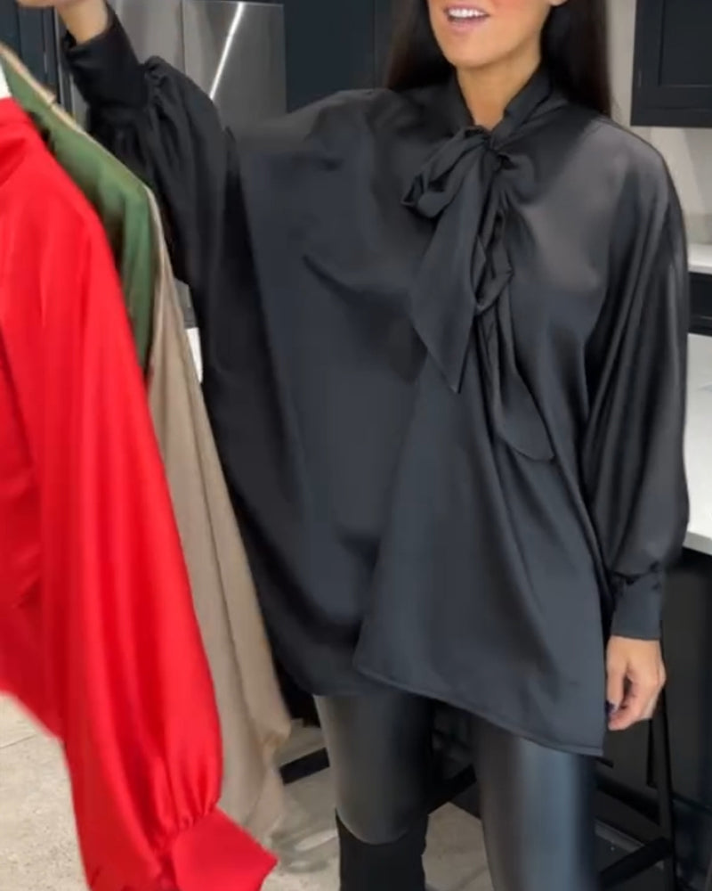 Stilla | Båndkrave og Elegant Bluse