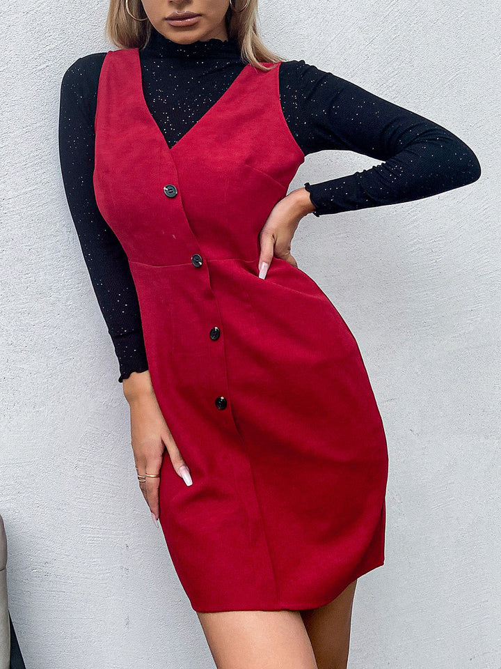 Stilla | Hals Uden Ærmer Knap Kjole