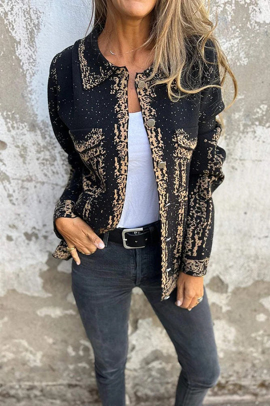 Stilla | Revers Metal Spænde Casual Loose Jakke