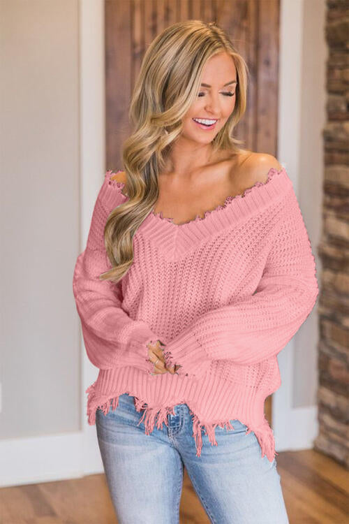 Stilla | Hem Dropped Shoulder Sweater