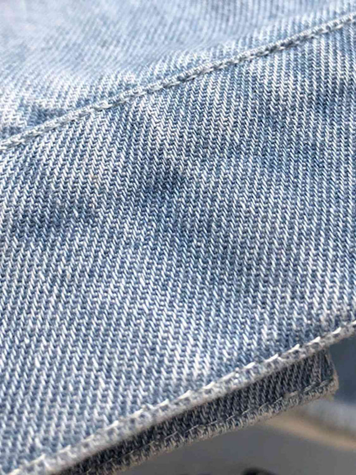 Stilla | Hem Krave Langærmet Denim Jakke